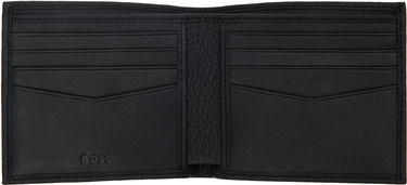 Портфейл BOSS Leather Wallet with Logo Lettering Черно | 50529496, 2