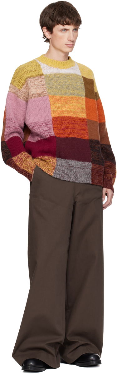 Пуловер Dries Van Noten Dries Van Noten Patchwork Wool Sweater Многоцветен | 252-021234-2725, 3