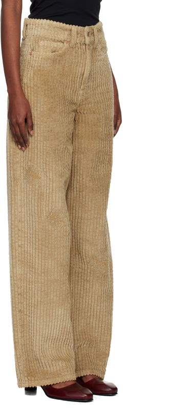 Панталони OUR LEGACY Full Cut Distressed Corduroy Trousers Бежово | W4255FT, 1