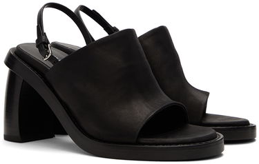 Аксесоари Ann Demeulemeester Ann Demeulemeester Calfskin Heeled Slingback Sandals Черно | 2201-W-S04-390-098, 3