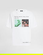 Cotton T-Shirt With Hand And Coffee Print