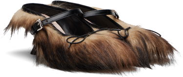 Грижа за обувките Simone Rocha Simone Rocha Faux Fur Grip Mule Heels Кафяво | HBG1 1255, 3