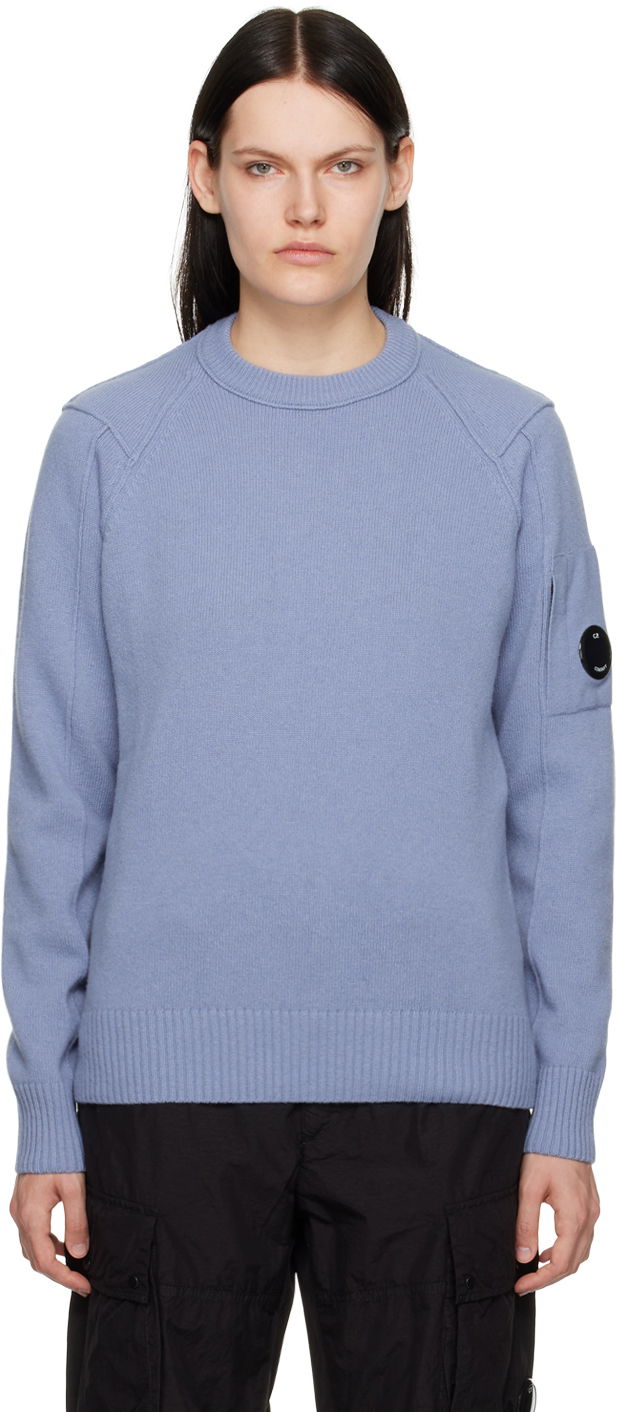 Пуловер C.P. Company Crewneck Sweater Синьо | 13CMKN087A-005504A, 0