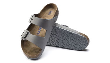 Кецове и обувки Birkenstock Arizona SFB Nubuck Leather Narrow Fit W Сиво | 1020973, 6
