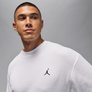 Риза Jordan Flight Mountainside Cotton Long-Sleeve Waffle Shirt Бяло | IM6255-100, 1