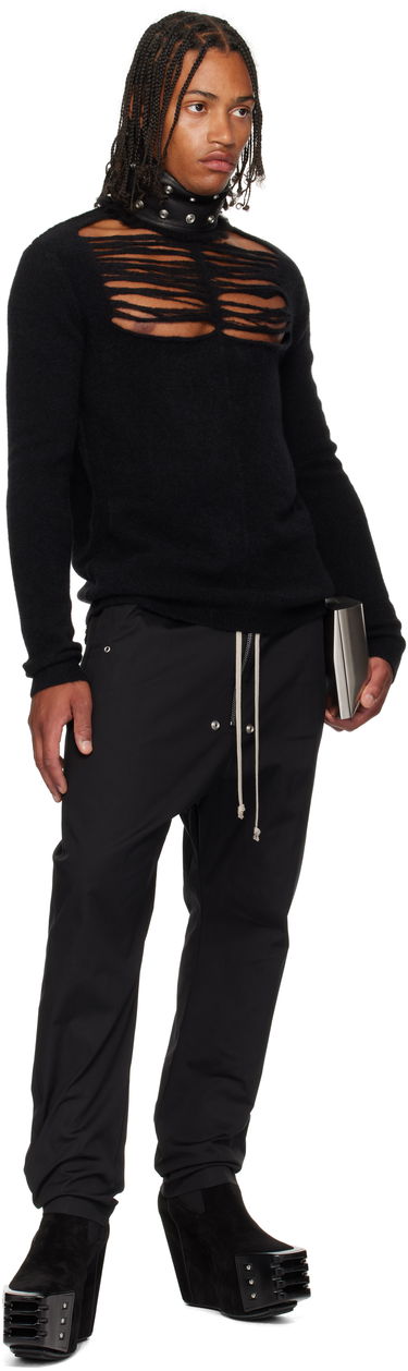 Пуловер Rick Owens Rick Owens Concordians Long Sleeve Grid Knit Sweater Черно | RU02E1670 KGRIDP, 3