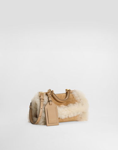 Дамска чанта Dolce & Gabbana My Sicily Shearling Handbag Бежово | BB7864BQ5398L798, 3