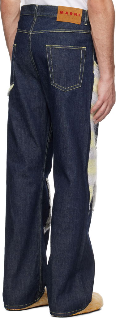 Дънки Marni Marni Wool Patched Bull Denim Jeans Синьо | PUJU0021LX USCX27, 2