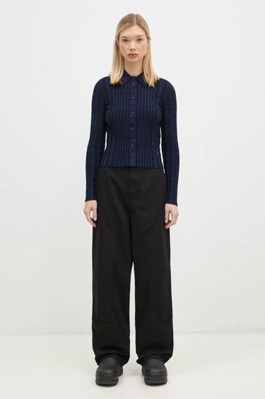 Риза MAISON KITSUNÉ Checked Wool Cardigan Синьо | NW00412KF0003, 4