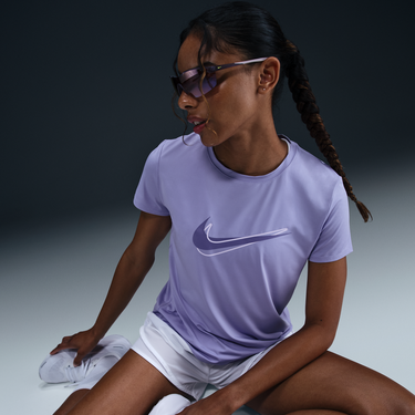 Тениска Nike Dri-FIT One Swoosh Short-Sleeve Running T-Shirt Лилаво | HJ2204-533, 1