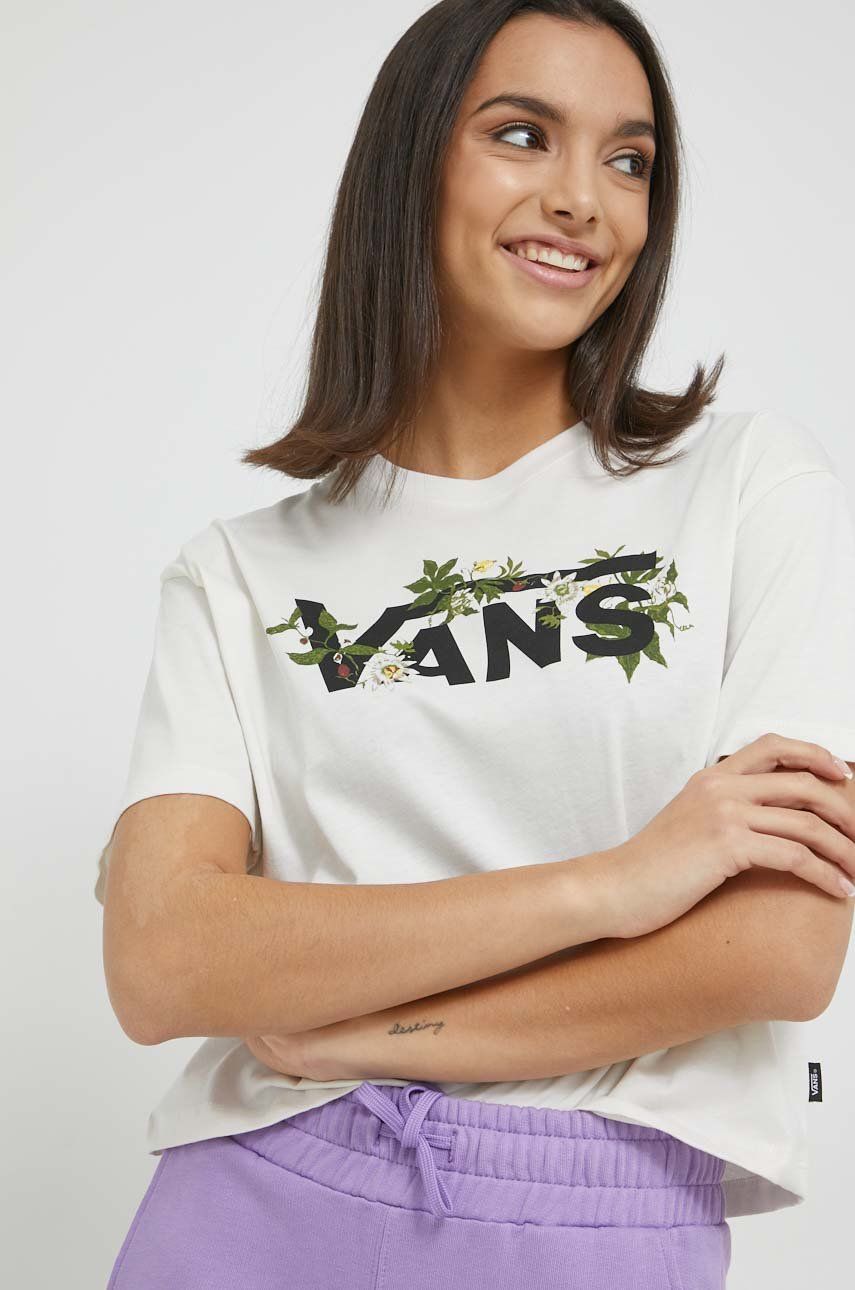 Тениска Vans Wyld Vee Relaxed Boxy Tee Бежово | VN0003XXFS81, 0
