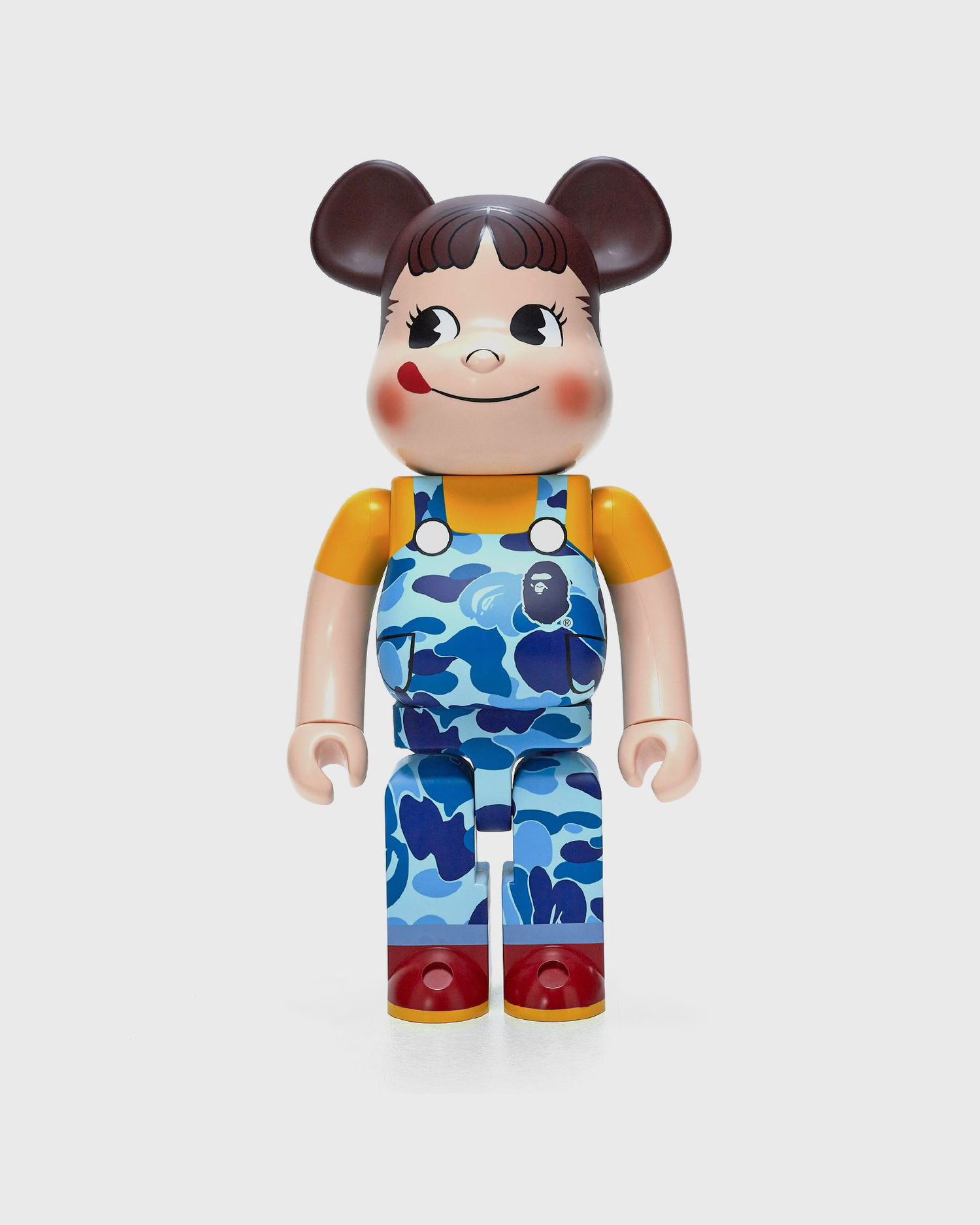 Колекционерско Medicom Toy BAPE X PEKO-CHAN BLUE 1000% BE@RBRICK Figure Многоцветен | MED1766, 0