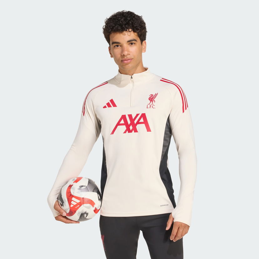 Пуловер adidas Performance Liverpool FC Tiro 25 Competition Training 1/4 Zip Top Бежово | JV6569