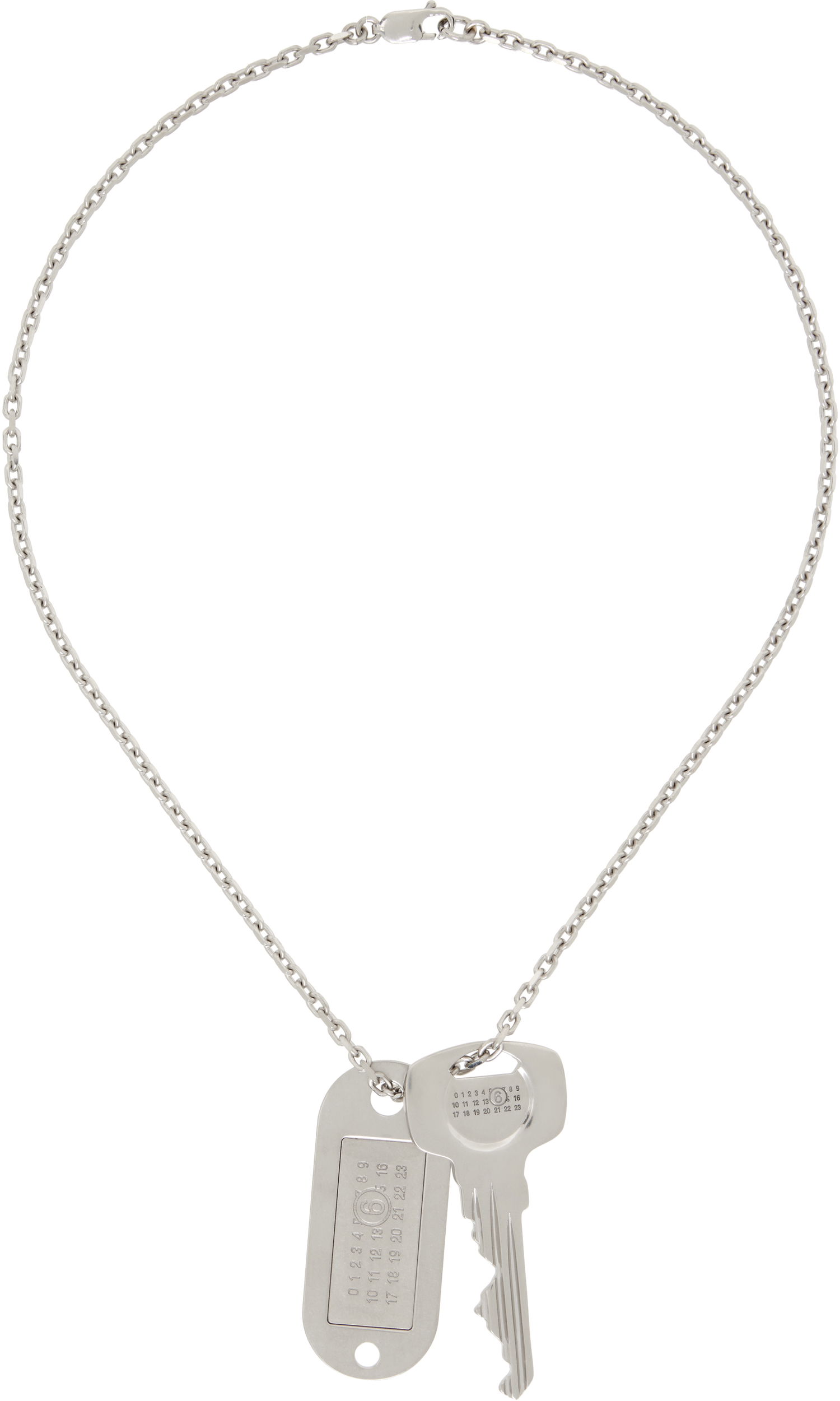 Колие Maison Margiela MM6 Maison Margiela Key Tag Necklace Металик | SM6UU0067 P7210, 0