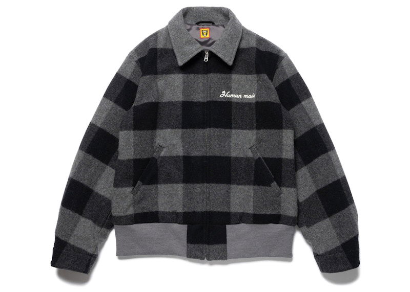 Яке бомбър Human Made Checked Wool-Blend Jacket Сиво | HM24JK019, 0