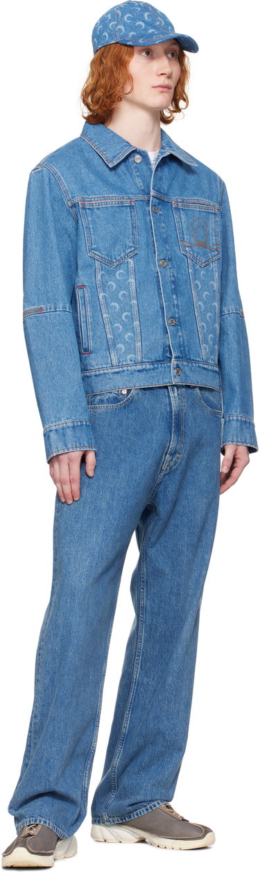 Яке Marine Serre Marine Serre Moon Laser Denim Trucker Jacket Синьо | MJA063A CDEN0002, 3