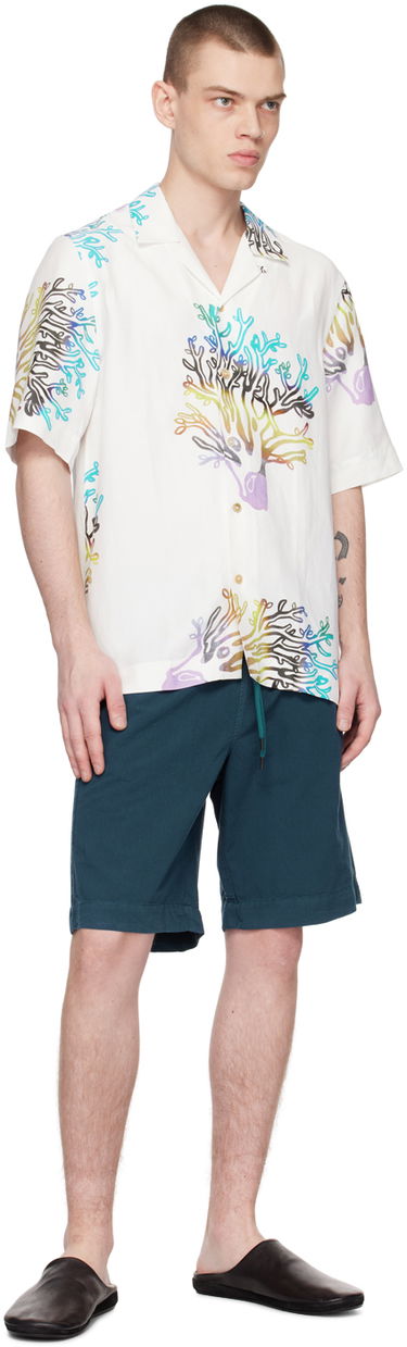 Риза Paul Smith Paul Smith Coral Print Resort Shirt Бяло | M1R-905U-K01924-02, 3
