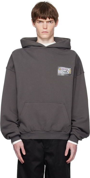 Суитчър We11done We11done Cassette Tape Print Hoodie Сиво | WD-TH2-25-834-U-CH, 0