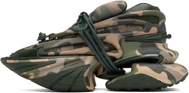 Кецове и обувки Balmain Balmain Unicorn Low Camouflage-Print Зелено | EM1VJ309KCKN, 2