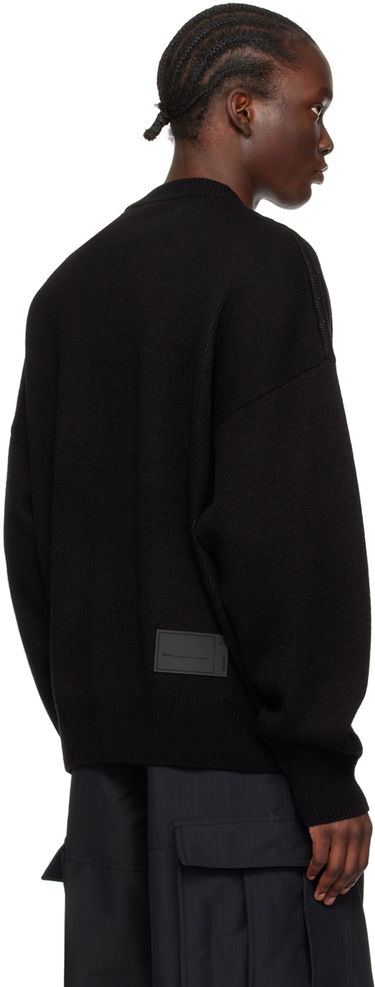 Пуловер We11done Designer Logo Jacquard Sweater Черно | WD-KO8-20-507-U-BK, 2