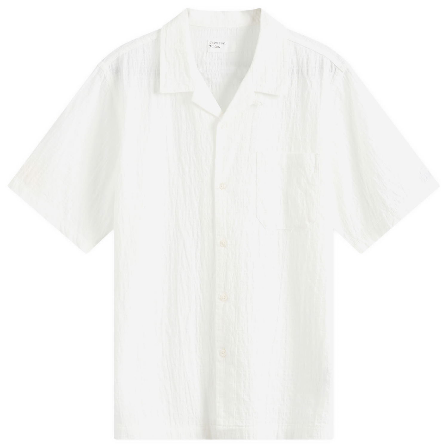 Риза Universal Works Universal Works Dolly Stripe Road Camp Shirt, Size X-Large Бяло | P3071-ECR, 0