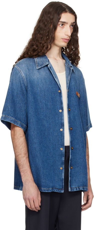Риза Versace Versace Medusa Biggie Denim Shirt Синьо | 1020702_1A15015, 1