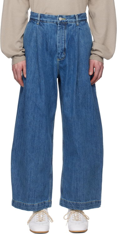 Дънки Studio Nicholson Studio Nicholson Puch Pleated Jeans Синьо | PUCH SNM - 1244, 0