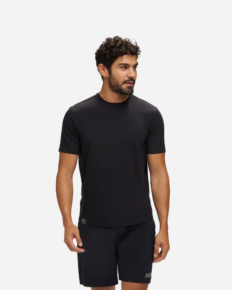 Тениска Hoka One One Essential T-Shirt Черно | 1141757-BLK, 0