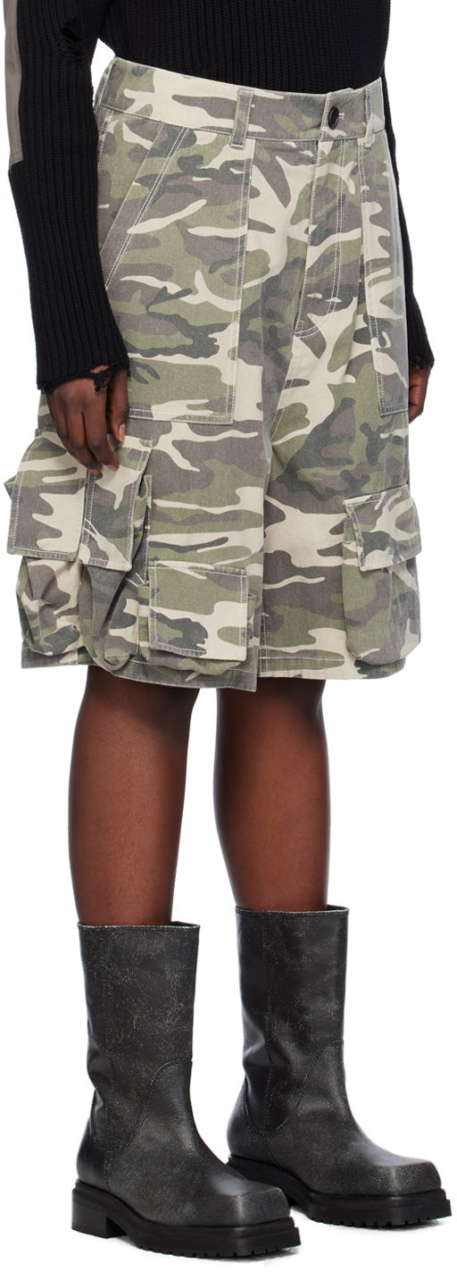 Къси панталони We11done We11done Camo Cargo Shorts Зелено | WD-PT0-24-207-M-BG, 1