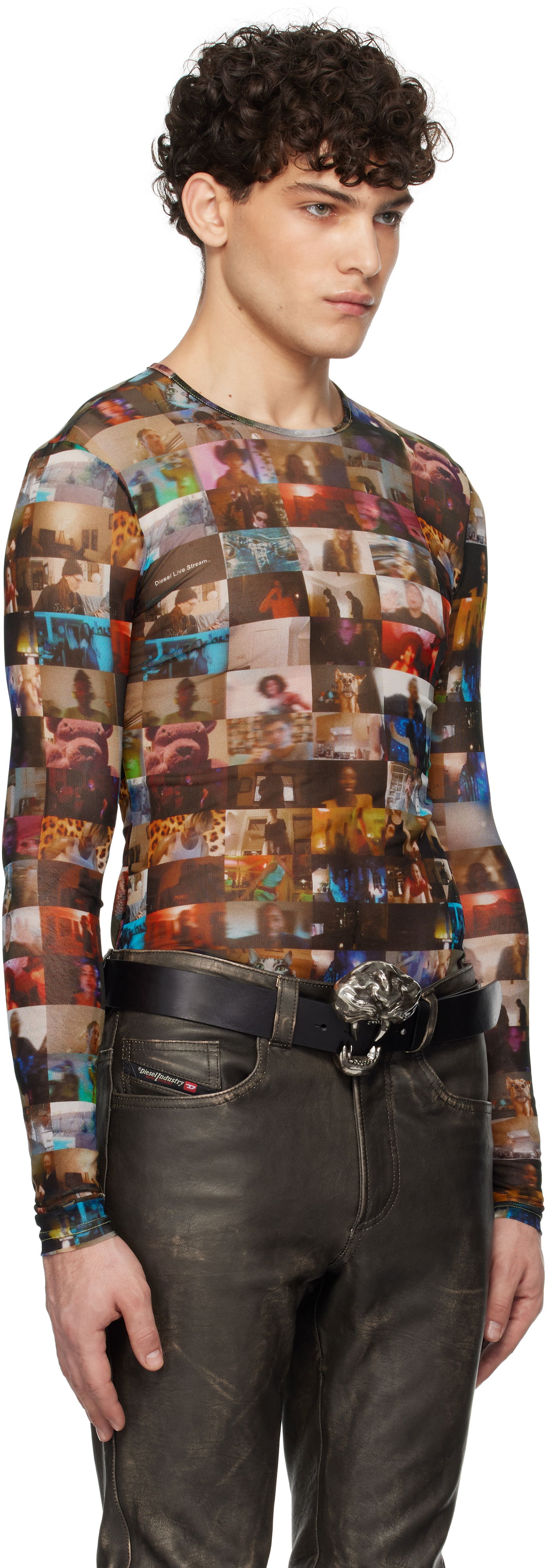 Тениска Diesel Photo Print Long Sleeve T-Shirt Многоцветен | A16475-0IQAK-9XXA, 1