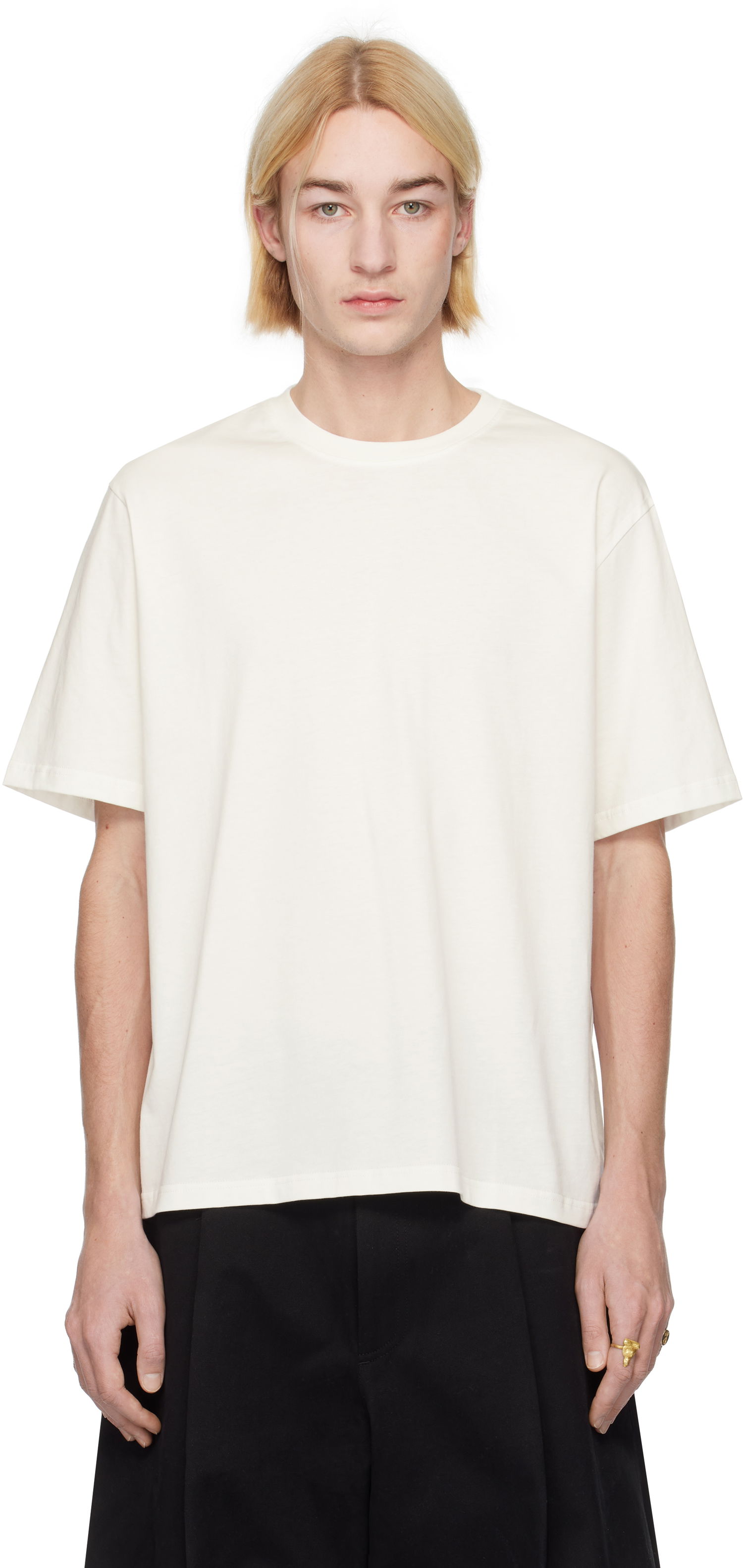 Тениска Studio Nicholson Studio Nicholson Bric T-Shirt Бяло | BRIC SNM - 1326, 0