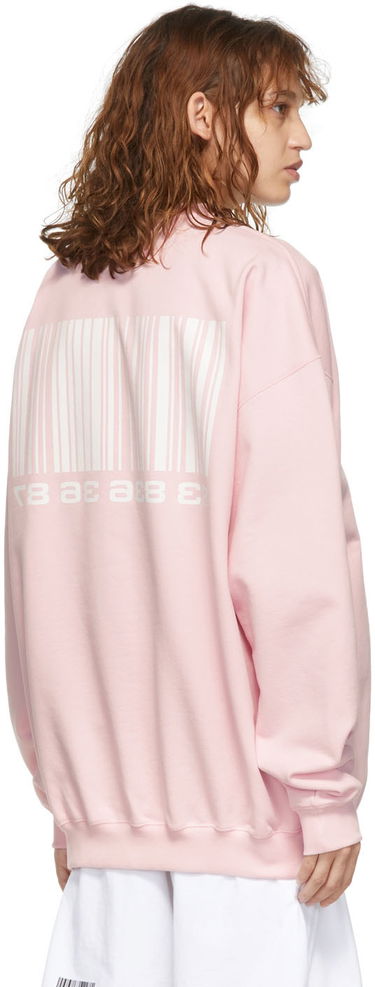 Суитчър VETEMENTS VTMNTS Big Barcode Sweatshirt Розово | VL12TR100P, 2