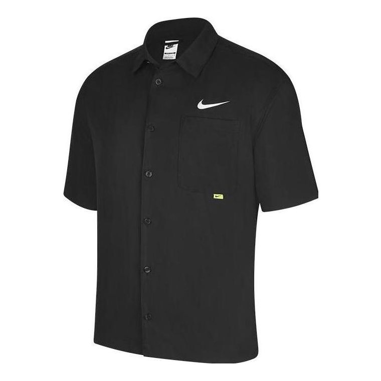 Риза Nike Short Sleeve Lapel Shirt Черно | DX6308-010, 0