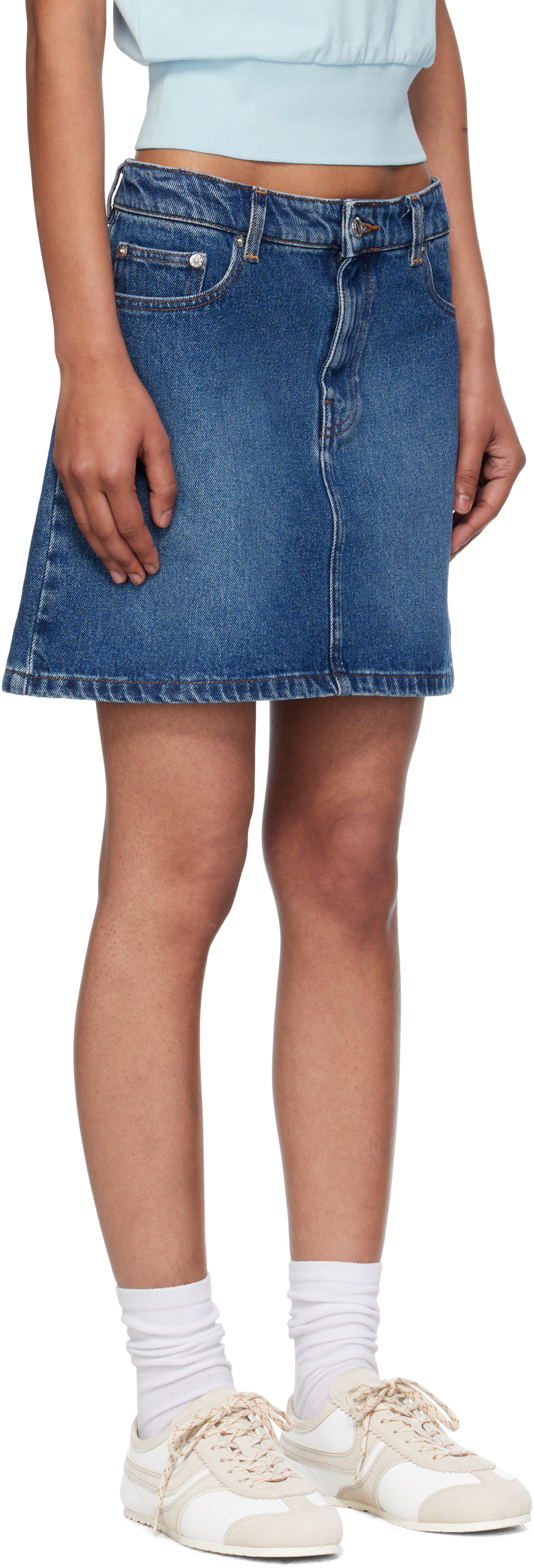 Пола A.P.C. A.P.C. Denim Miniskirt Синьо | COHJL-F06374, 1