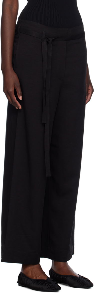 Панталони TOTEME TOTEME Tie-Waist Fluid Trousers Черно | 243-WRB0201-FB0193, 1
