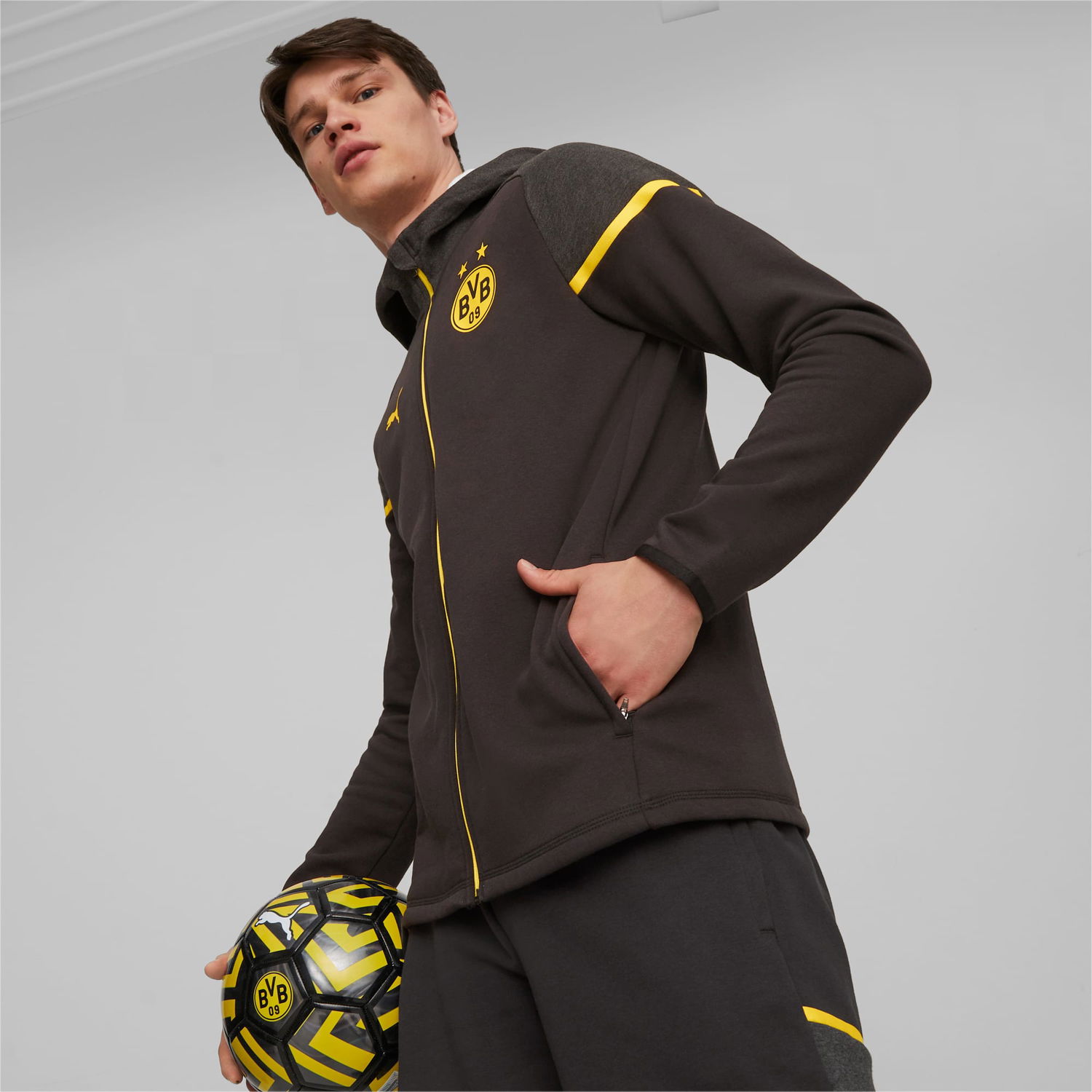 Яке Puma Borussia Dortmund Football Черно | 771842_02, 1