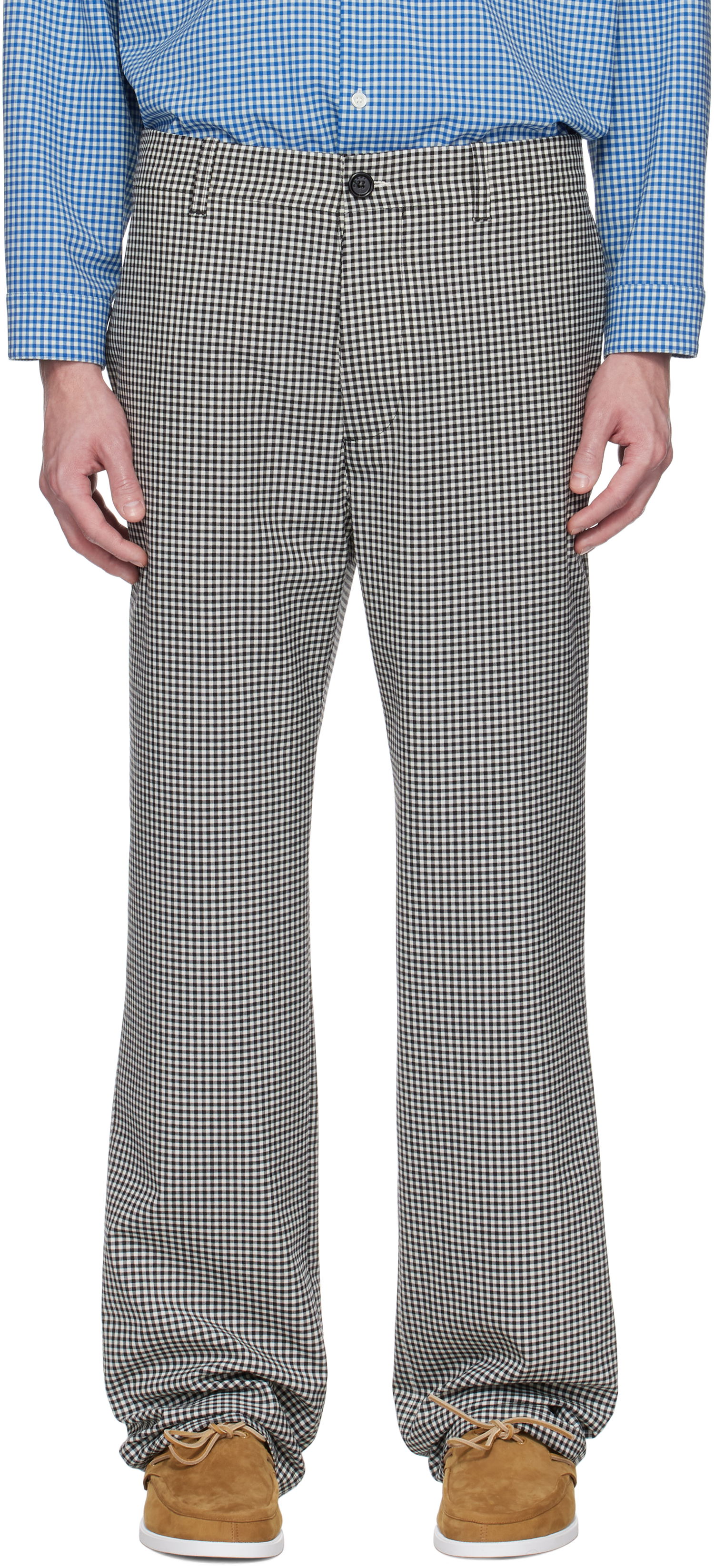 Панталони Marni Marni Gingham Wool Blend Trousers Многоцветен | PUMU0285A0 UTP787, 0