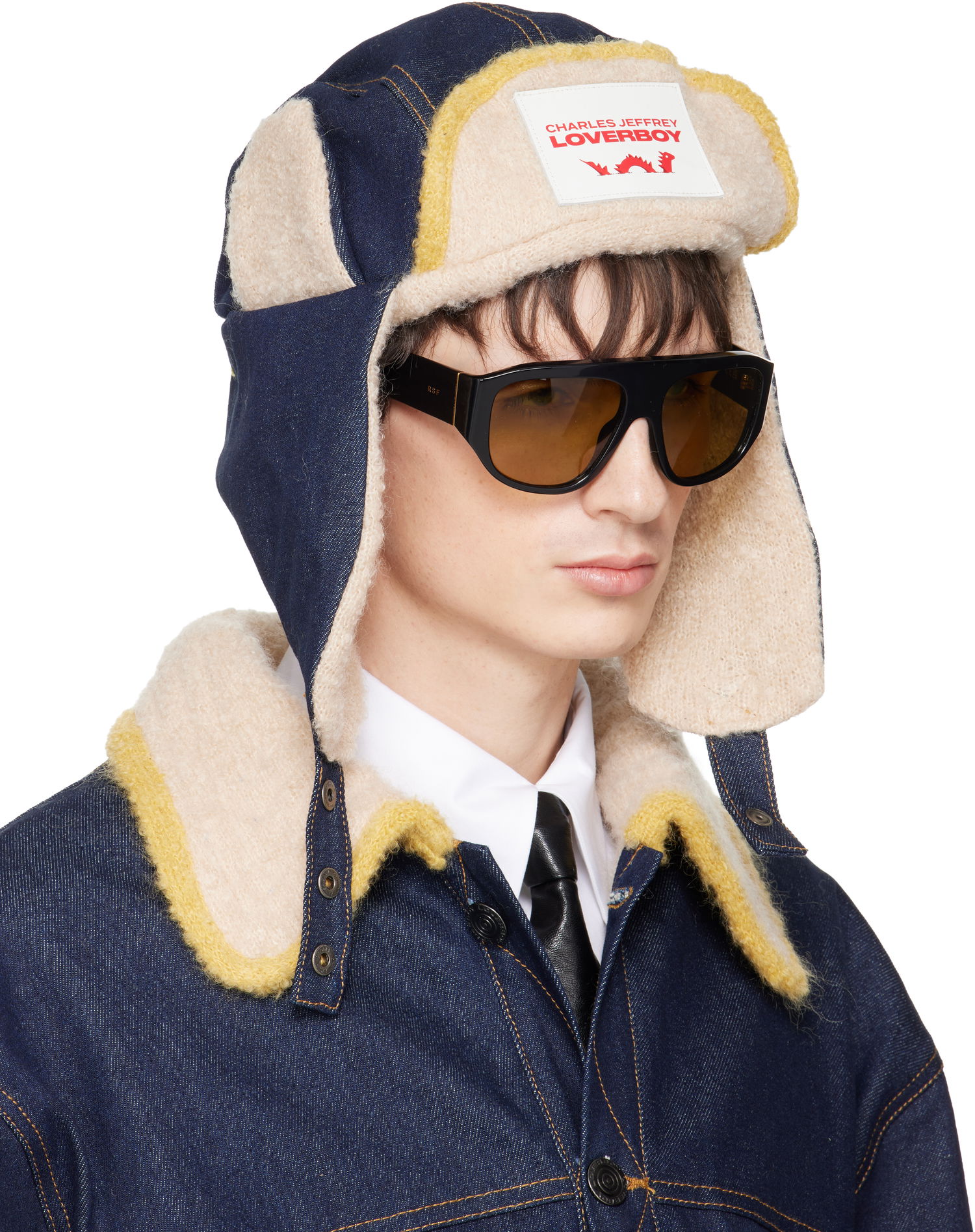 Шапка Charles Jeffrey Loverboy Charles Jeffrey LOVERBOY Knit Patch Trapper Hat Многоцветен | 052131201, 1