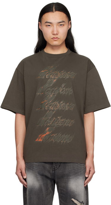 Тениска We11done We11done Spark Logo Graphic T-Shirt Кафяво | WD-TT0-25-751-U-CH, 0
