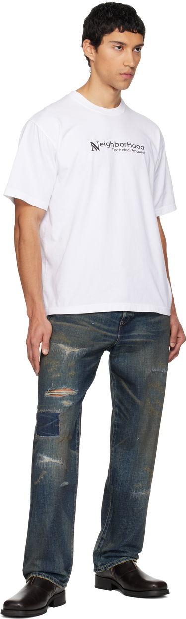 Дънки Neighborhood Distressed Ripped Patched Denim Jeans Синьо | 252XBNH-PTM08, 3