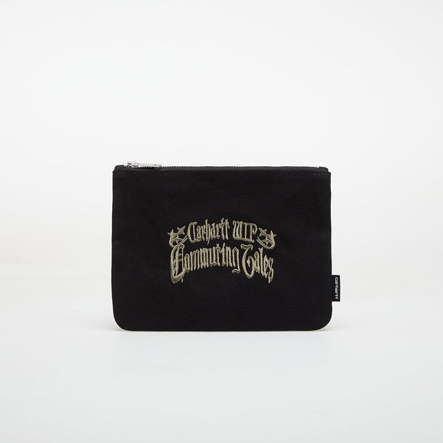 Canvas Graphic Zip Wallet Commuting Tales Embroidery