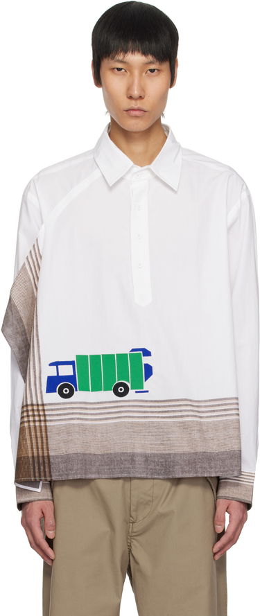Риза Craig Green Craig Green Long Sleeve Handkerchief Shirt Бяло | CGSS25CWOSHI62, 0