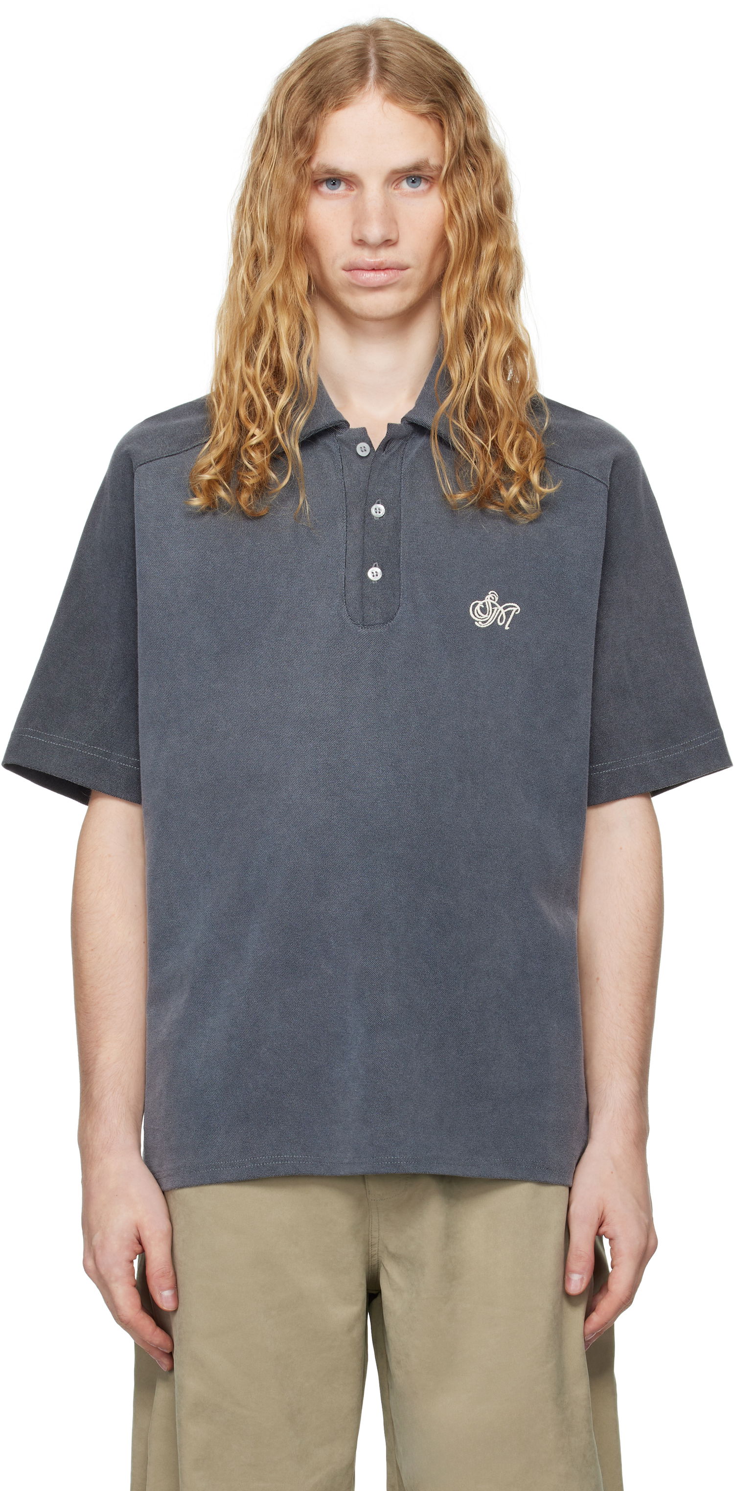 Поло тениска Serapis Dyed Sailor Polo Сиво | FW24_SP_1, 0