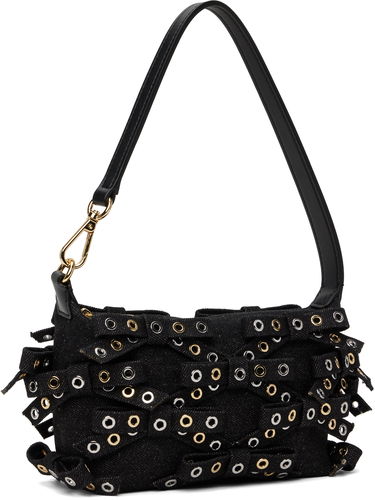 Дамска чанта GANNI GANNI Denim Butterfly Pouch Bow Bag Черно | A6625, 1