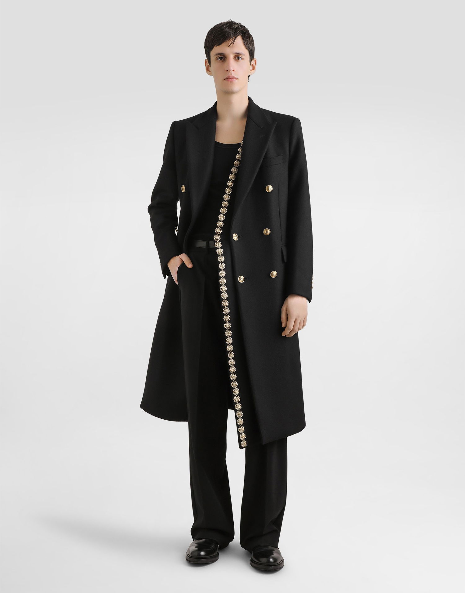 Палта Dolce & Gabbana Dolce & Gabbana Double-Breasted Embellished Coat Черно | G053AZFU283N0000, 1