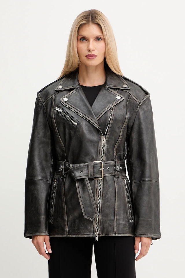 Stand Studio Leona Oversized Leather Jacket