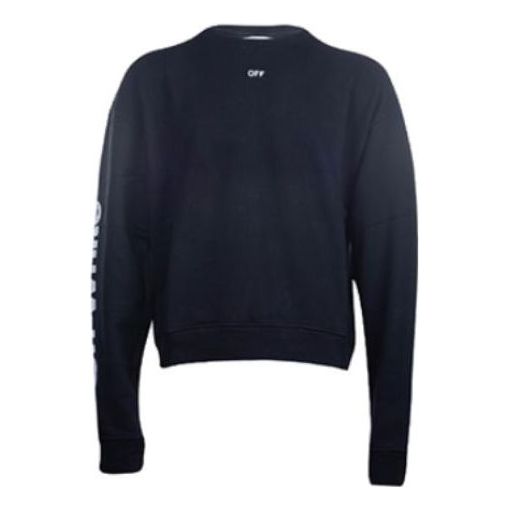 Пуловер Off-White Printing Round Neck Sweatshirt Черно | OMBA035S19D250171088, 0