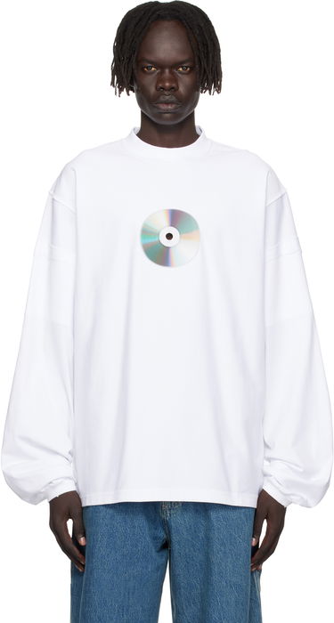 Тениска VETEMENTS Vetements CD Reworked Long Sleeve T-Shirt Бяло | UH76LS780W, 0