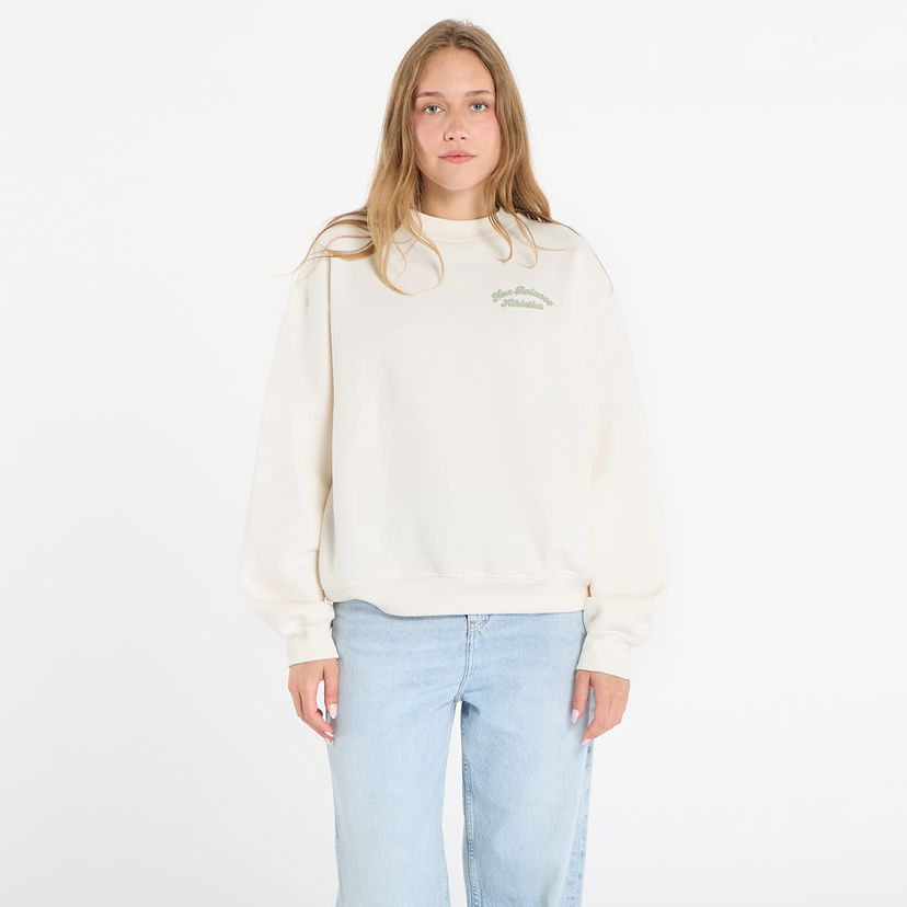 Суитчър New Balance New Balance Linear Heritage Fleece Crew Sweatshirt Бяло | WT53516PEF