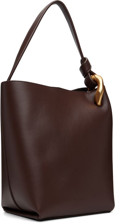 Голяма пазарска чанта JW Anderson JW Anderson 'The JWA Corner Bucket' Leather Tote with Sculptural Handle Кафяво | HB0737-LA0232, 4